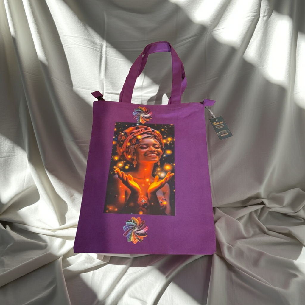 Purple African Tote Bag