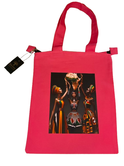 Pink African Tote Bag
